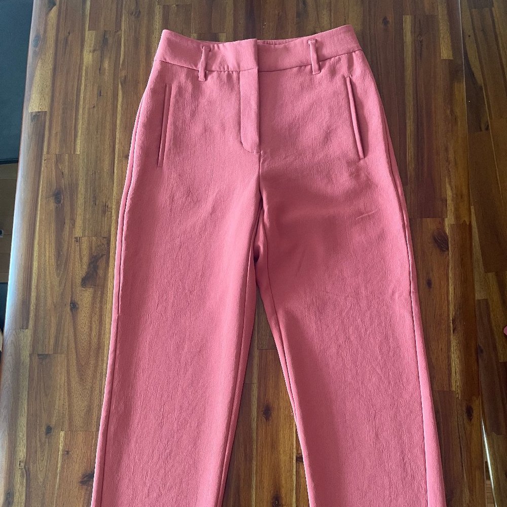 Wilfred tie-front pant -- Warm Sienna Red